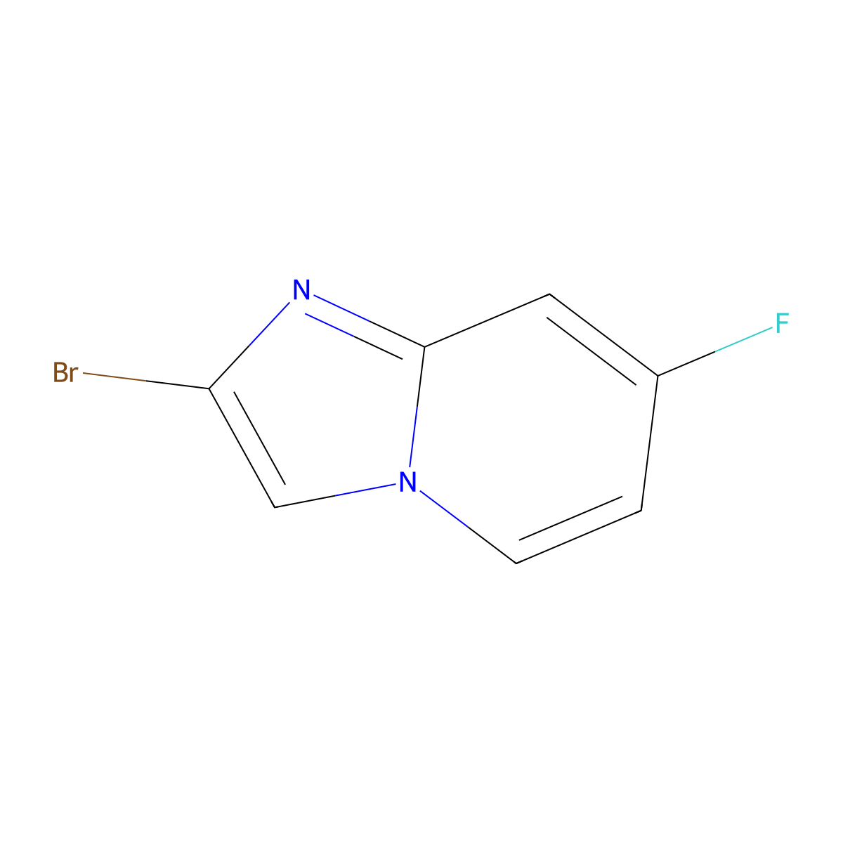 2-Bromo-7-fluoroimidazo[1,2-a]pyridine molecular structure, CAS 1260790-45-1