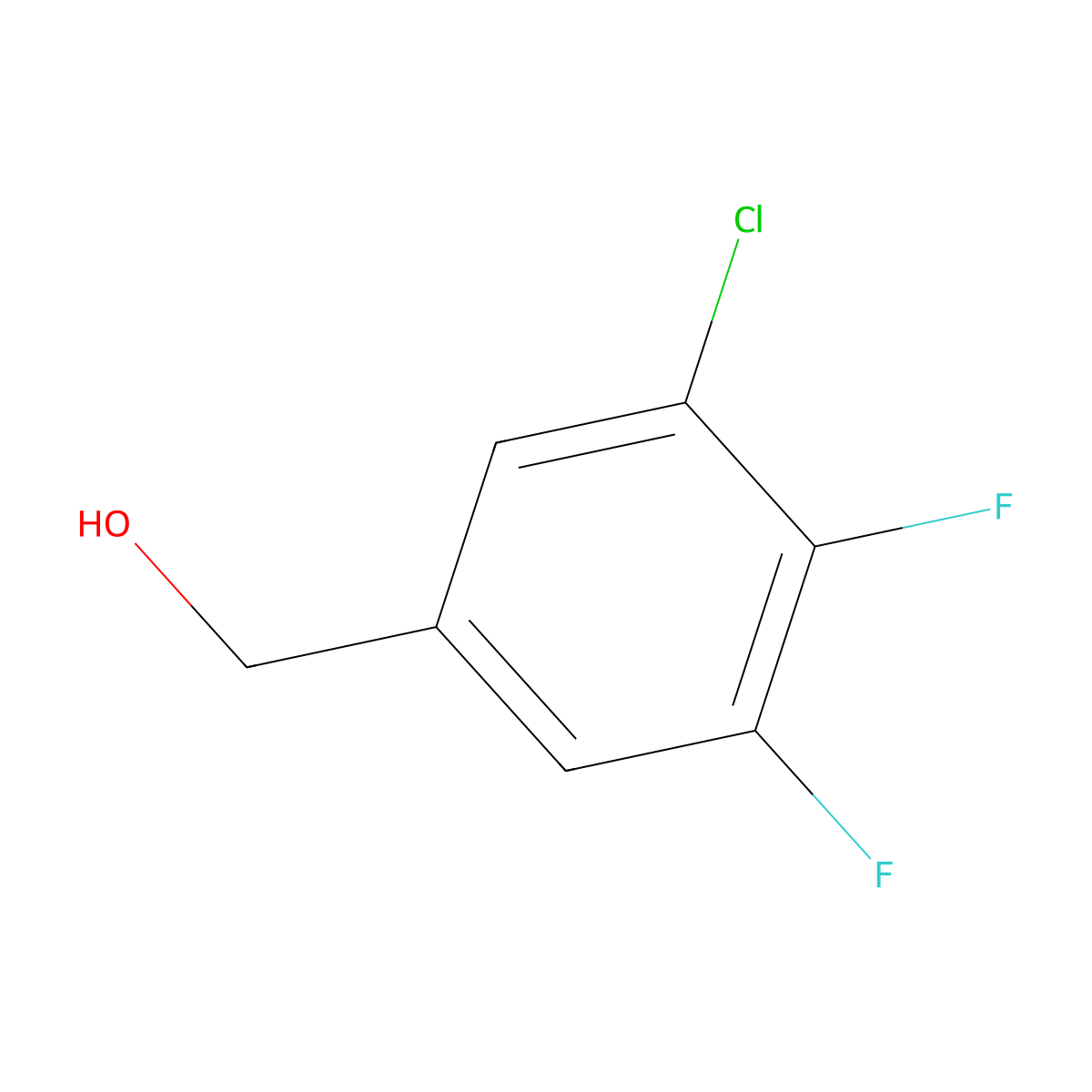 (3-Chloro-4,5-difluorophenyl)methanol molecular structure, CAS 1260790-50-8