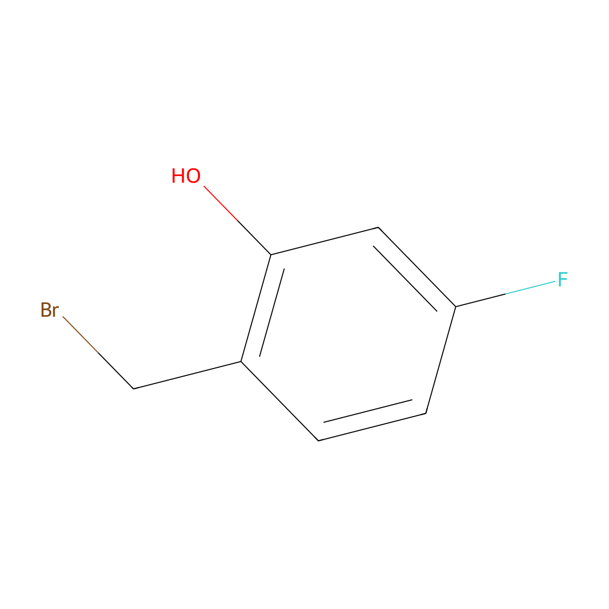 2-(Bromomethyl)-5-fluorophenol molecular structure, CAS 1260790-75-7