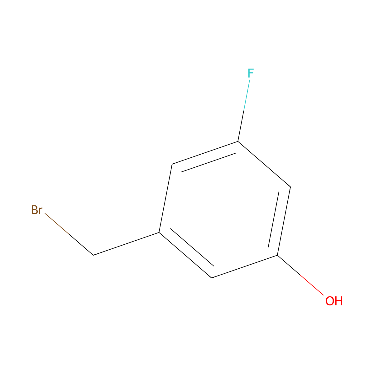 3-(Bromomethyl)-5-fluorophenol molecular structure, CAS 1260790-85-9