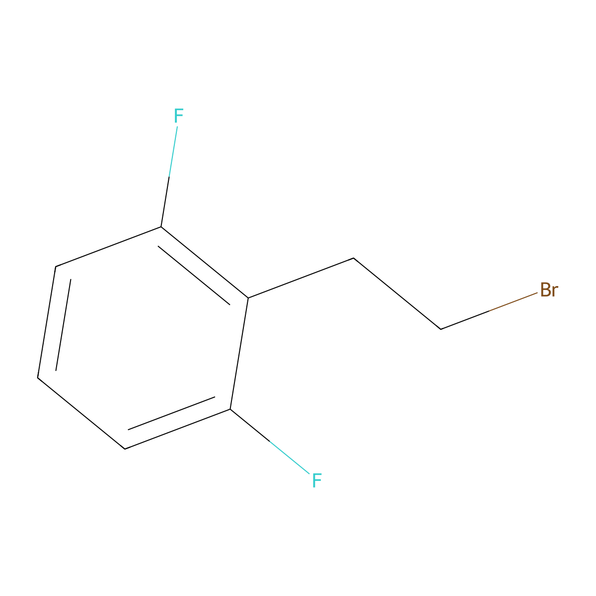 2-(2-Bromoethyl)-1,3-difluorobenzene molecular structure, CAS 1260790-92-8