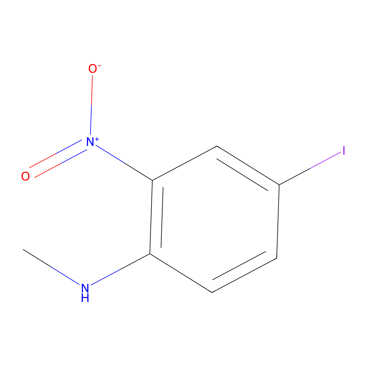 4-iodo-N-methyl-2-nitroaniline molecular structure, CAS 1260791-09-0