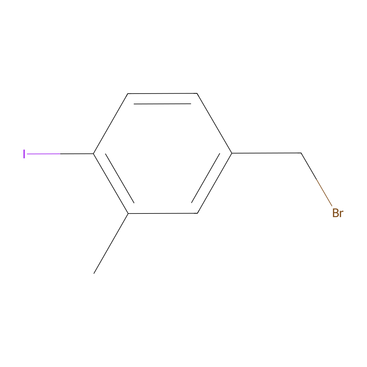 4-(Bromomethyl)-1-iodo-2-methylbenzene molecular structure, CAS 1260791-63-6