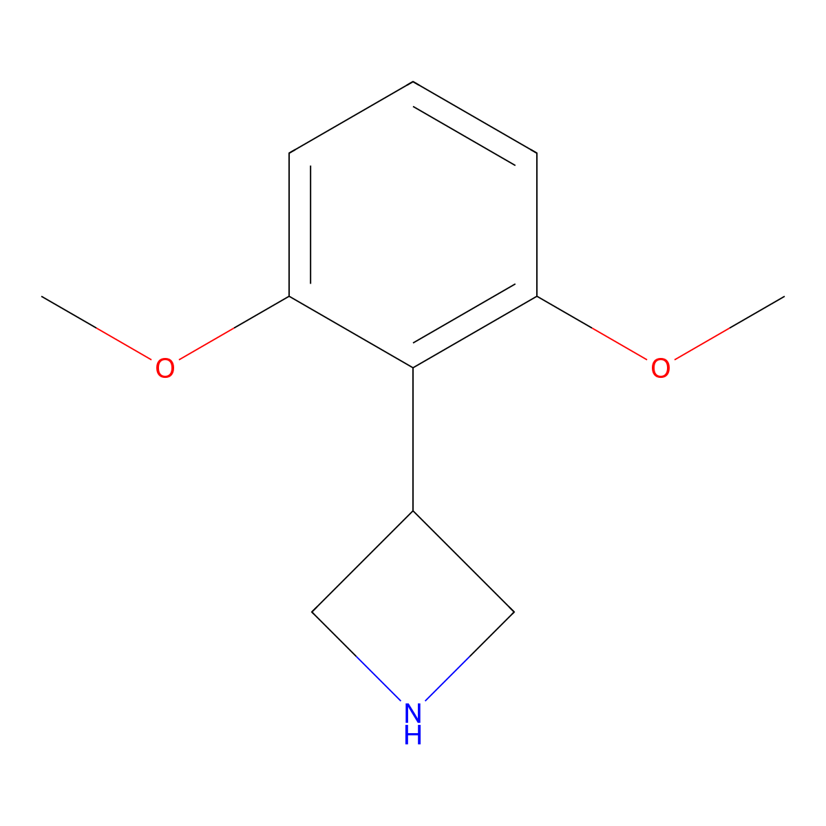 3-(2,6-Dimethoxyphenyl)azetidine molecular structure, CAS 1260793-10-9