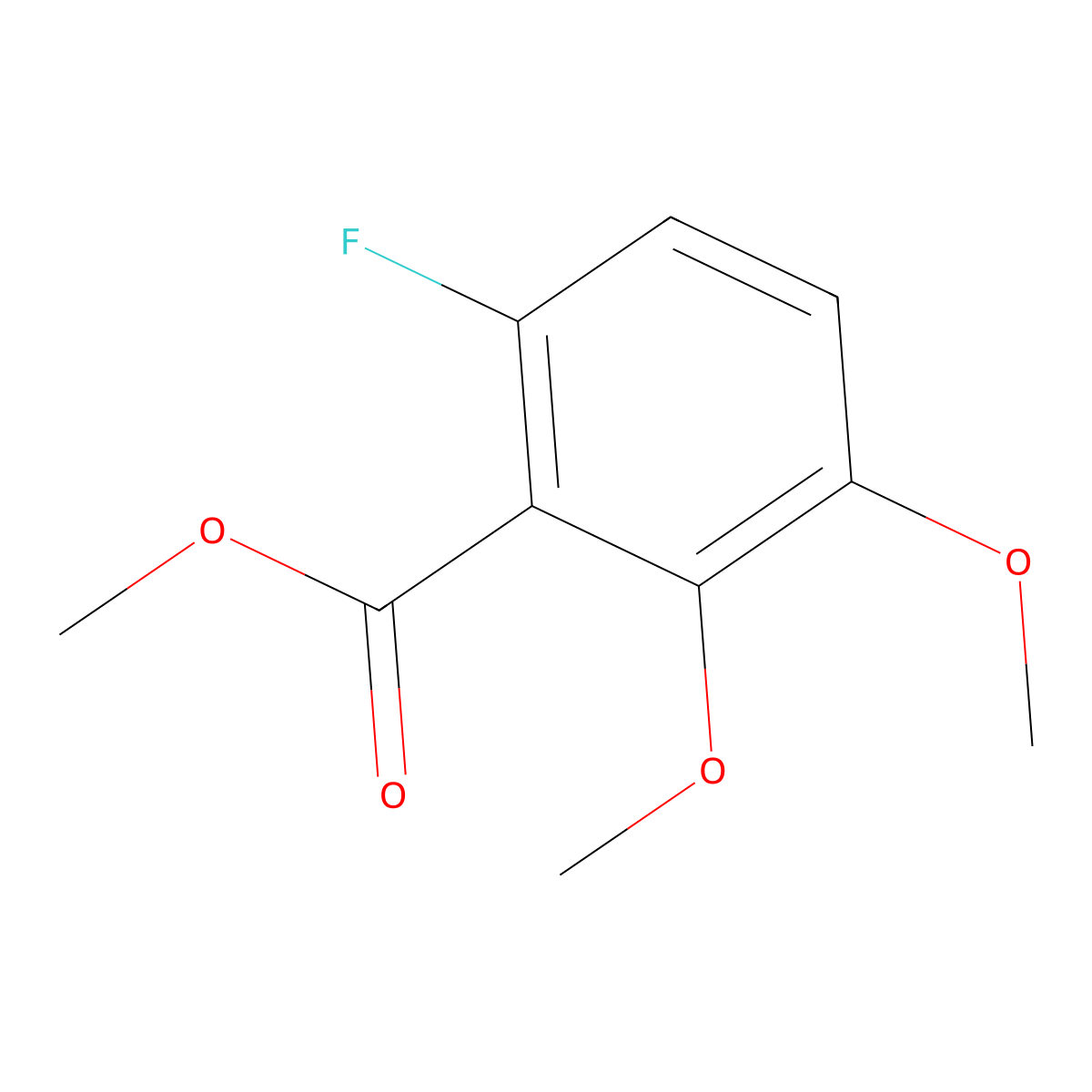 Methyl 2,3-dimethoxy-6-fluorobenzoate molecular structure, CAS 1260793-27-8