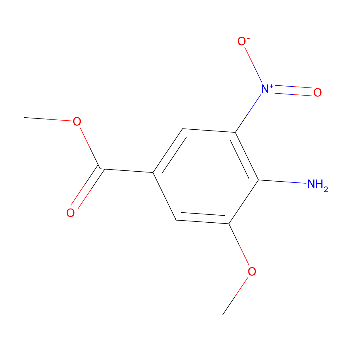 Methyl 4-amino-3-methoxy-5-nitrobenzoate molecular structure, CAS 1260793-40-5