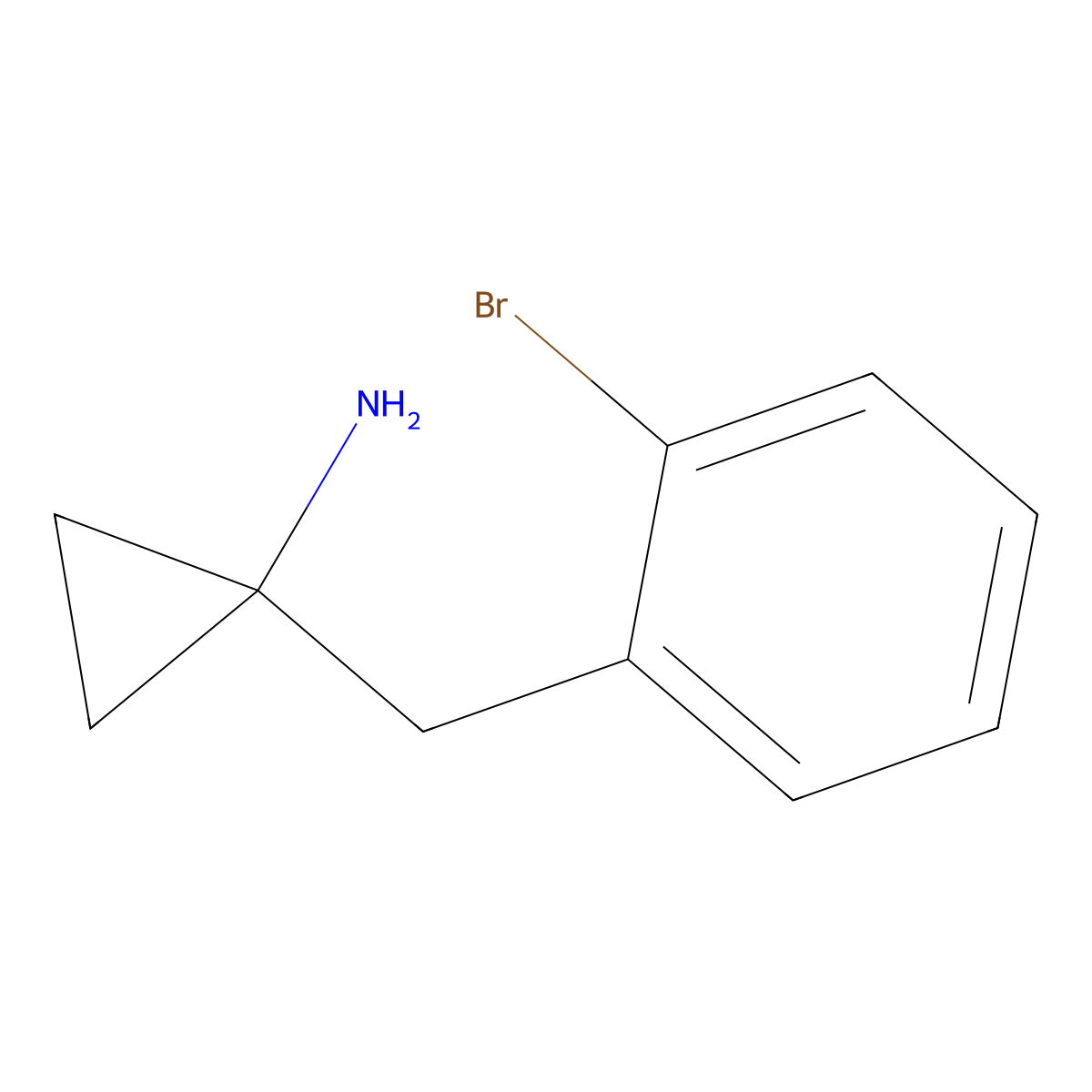 1-[(2-Bromophenyl)methyl]cyclopropan-1-amine molecular structure, CAS 1260793-49-4