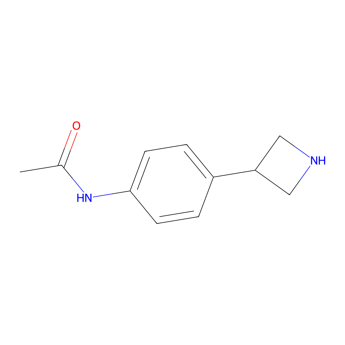 n-[4-(Azetidin-3-yl)phenyl]acetamide molecular structure, CAS 1260793-93-8