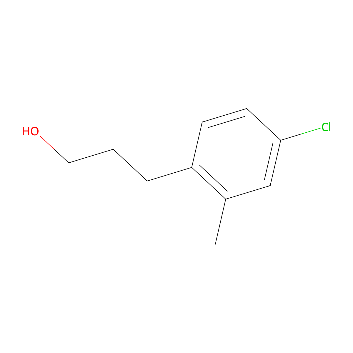 3-(4-Chloro-2-methyl-phenyl)-propan-1-ol molecular structure, CAS 1260794-38-4