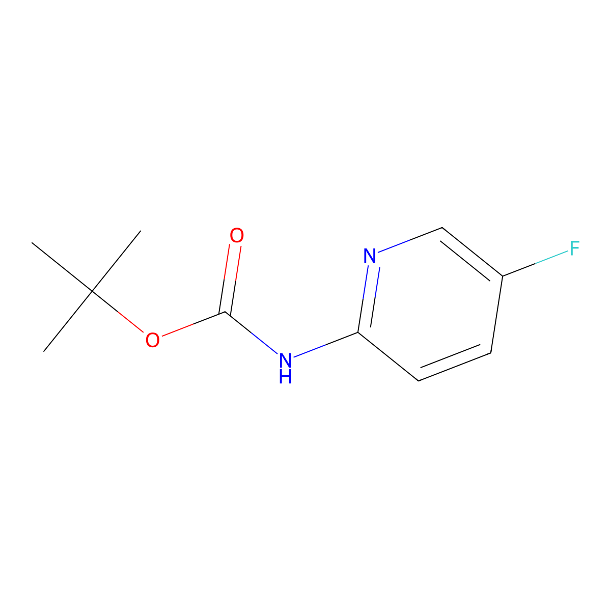 tert-Butyl (5-fluoropyridin-2-yl)carbamate molecular structure, CAS 1260794-50-0