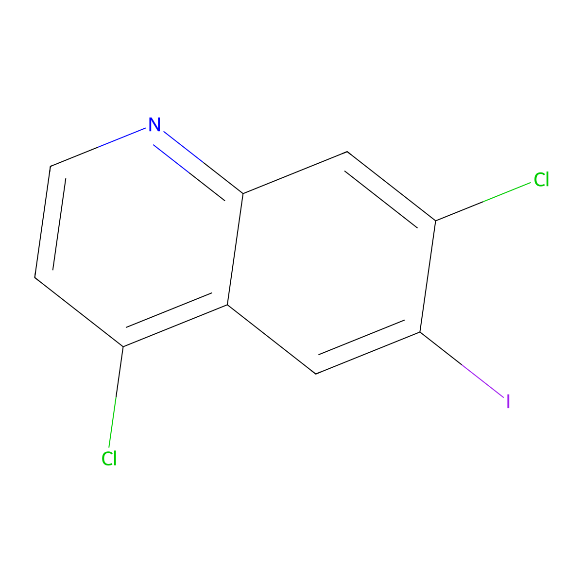 4,7-Dichloro-6-iodoquinoline molecular structure, CAS 1260794-65-7