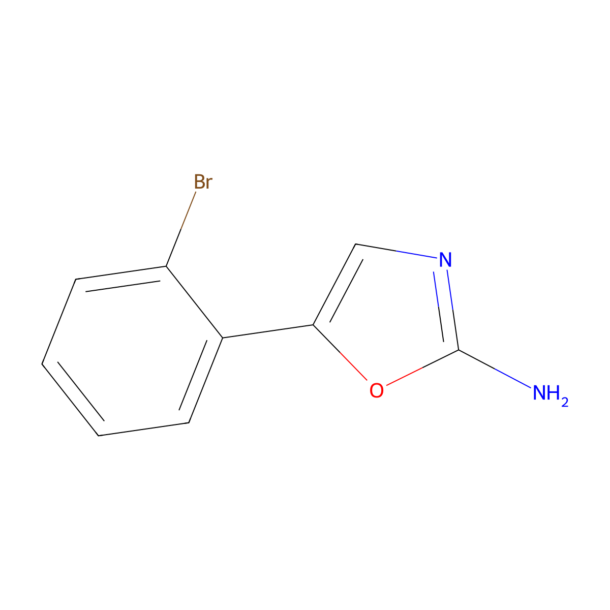 5-(2-Bromophenyl)oxazol-2-amine molecular structure, CAS 1260795-33-2