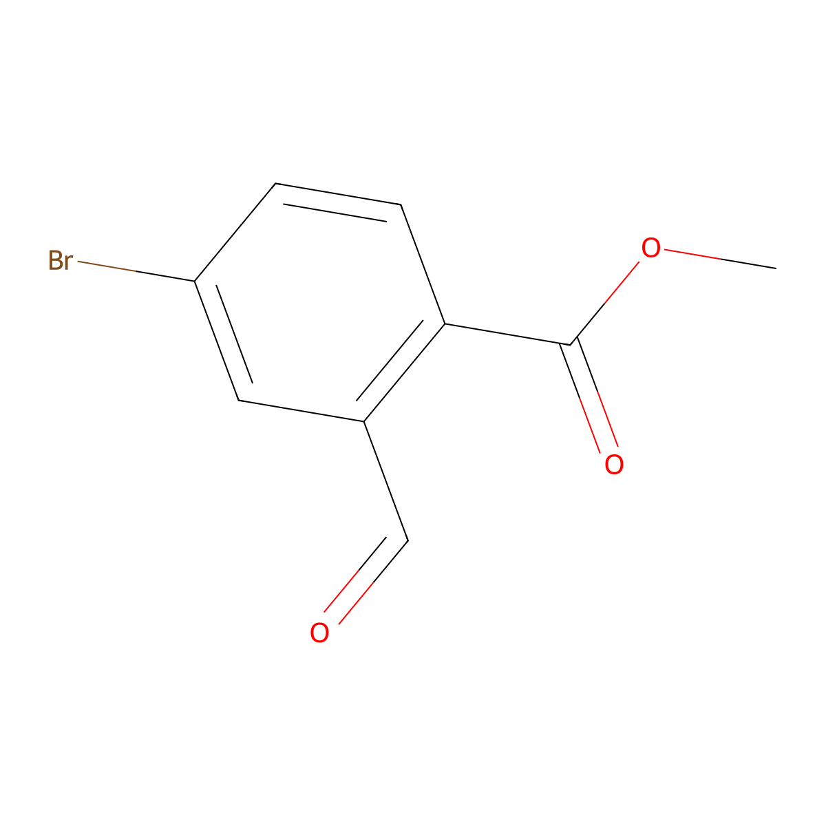 Methyl 4-bromo-2-formylbenzoate molecular structure, CAS 1260795-42-3