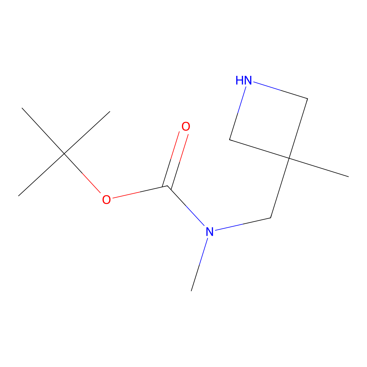 Methyl-(3-methyl-azetidin-3-ylmethyl)-carbamic acid tert-butyl ester molecular structure, CAS 1260796-52-8