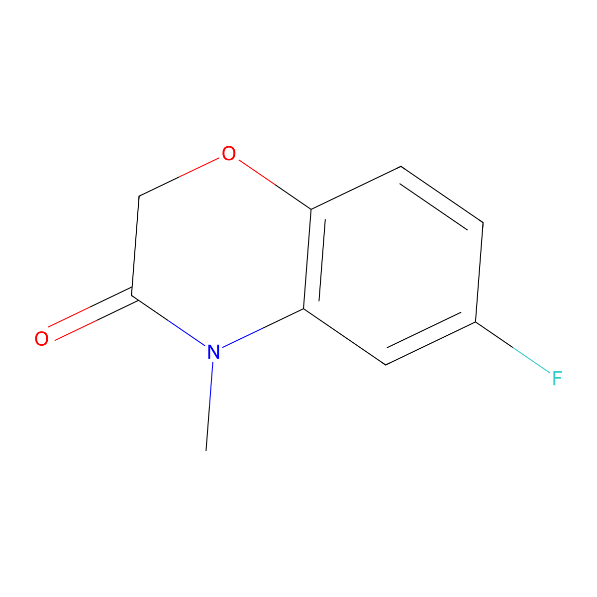 6-Fluoro-4-methyl-2H-1,4-benzoxazin-3-one molecular structure, CAS 1260796-58-4