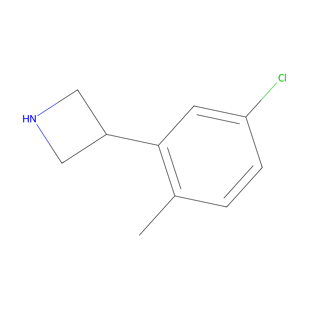3-(5-Chloro-2-methylphenyl)azetidine molecular structure, CAS 1260797-61-2