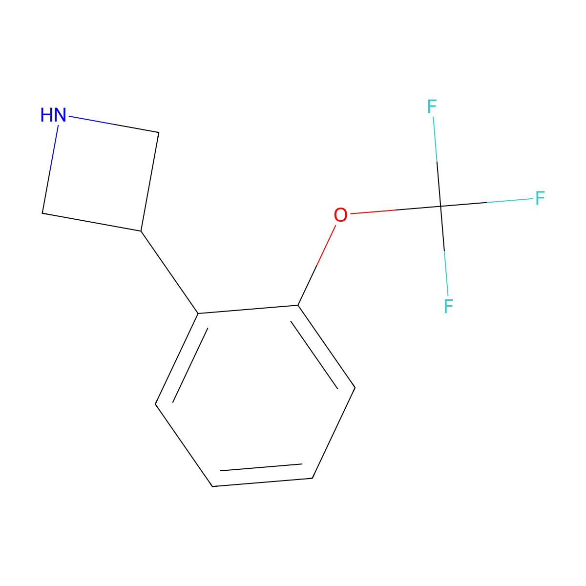 3-(2-(Trifluoromethoxy)phenyl)azetidine molecular structure, CAS 1260797-94-1