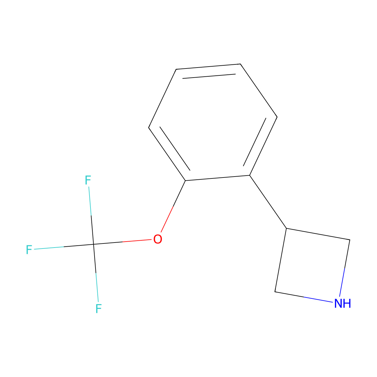 3-(2-(Trifluoromethoxy)phenyl)azetidine molecular structure, CAS 1260797-94-1