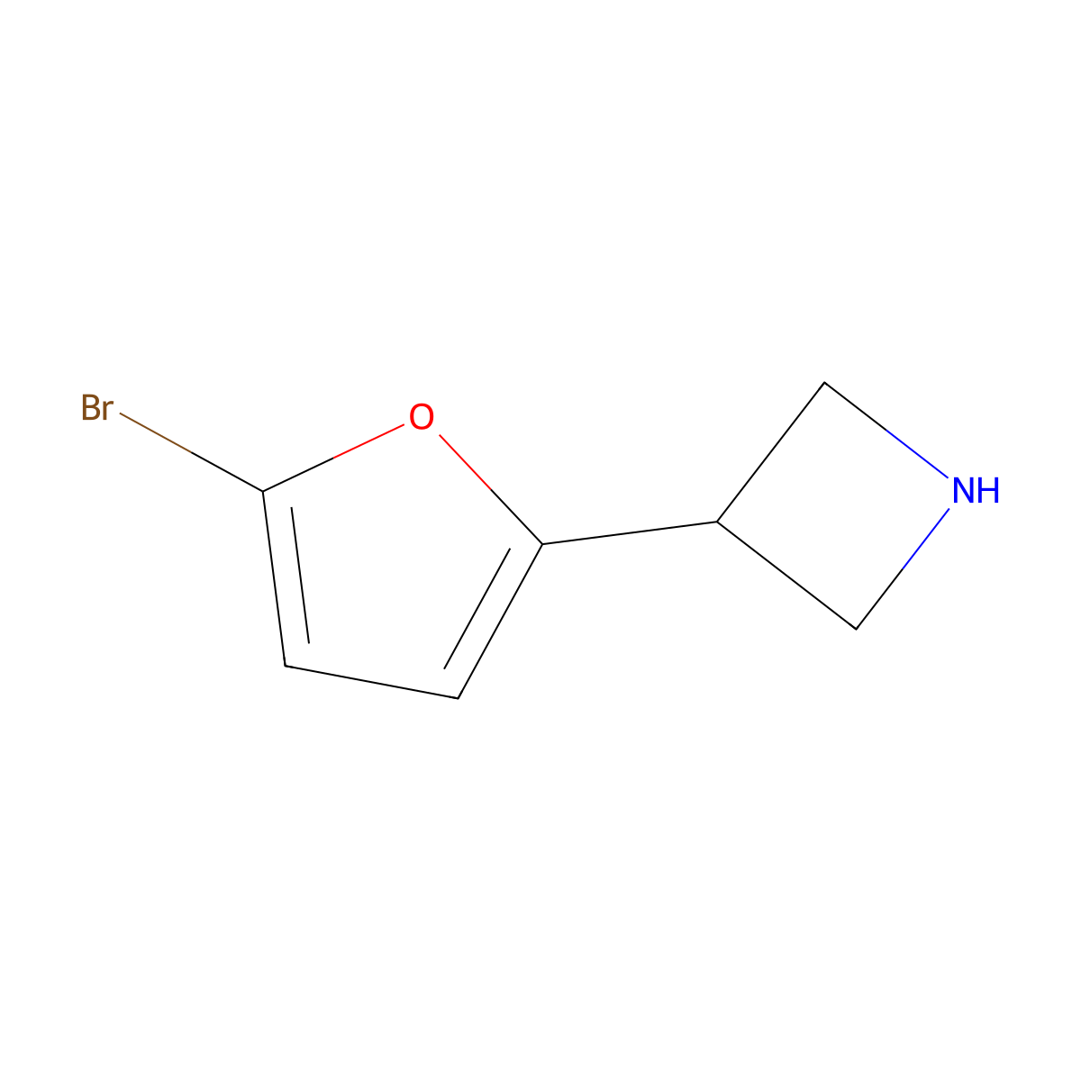 3-(5-Bromofuran-2-yl)azetidine molecular structure, CAS 1260798-51-3