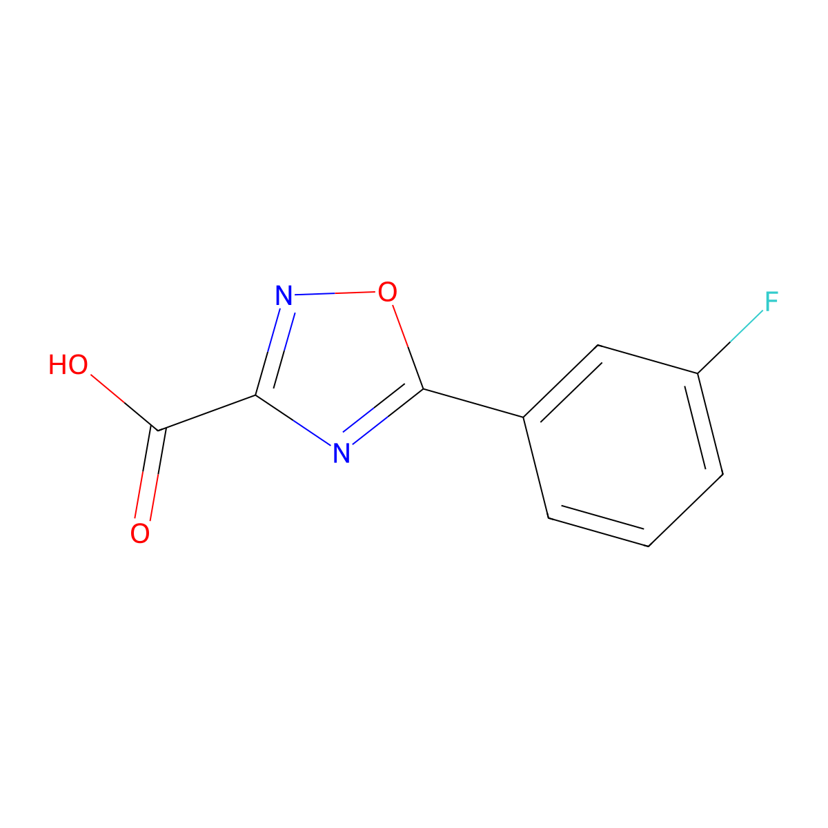 5-(3-Fluorophenyl)-1,2,4-oxadiazole-3-carboxylic acid molecular structure, CAS 1260798-67-1