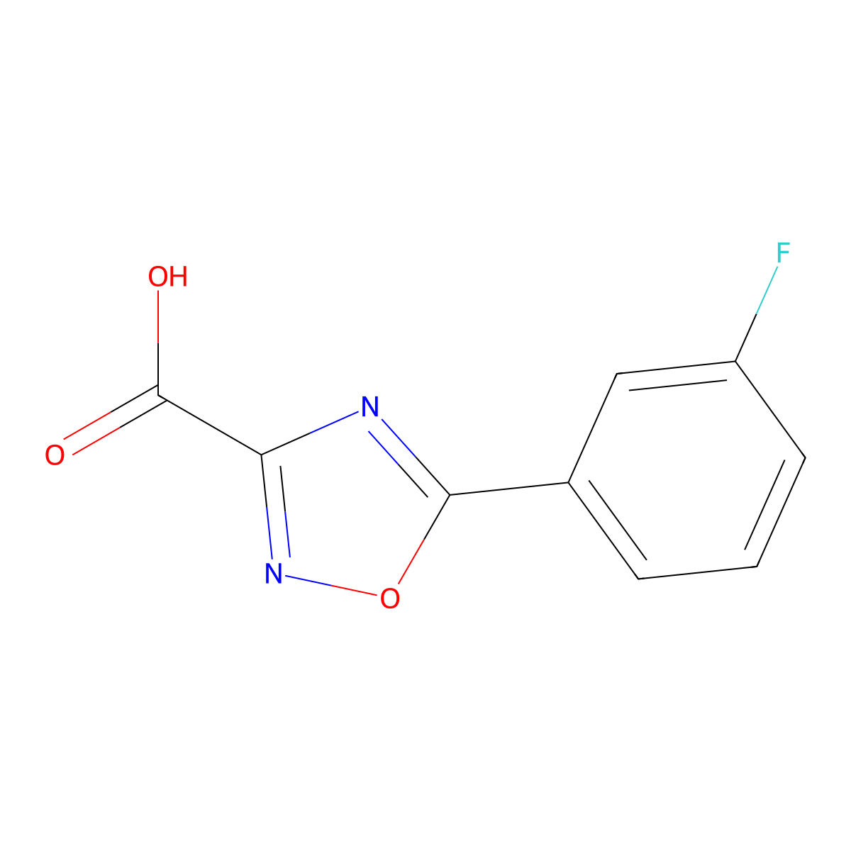 5-(3-Fluorophenyl)-1,2,4-oxadiazole-3-carboxylic acid molecular structure, CAS 1260798-67-1