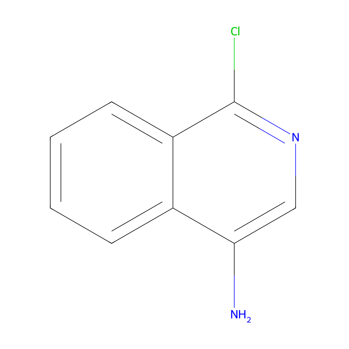 1-Chloroisoquinolin-4-amine molecular structure, CAS 1260799-38-9