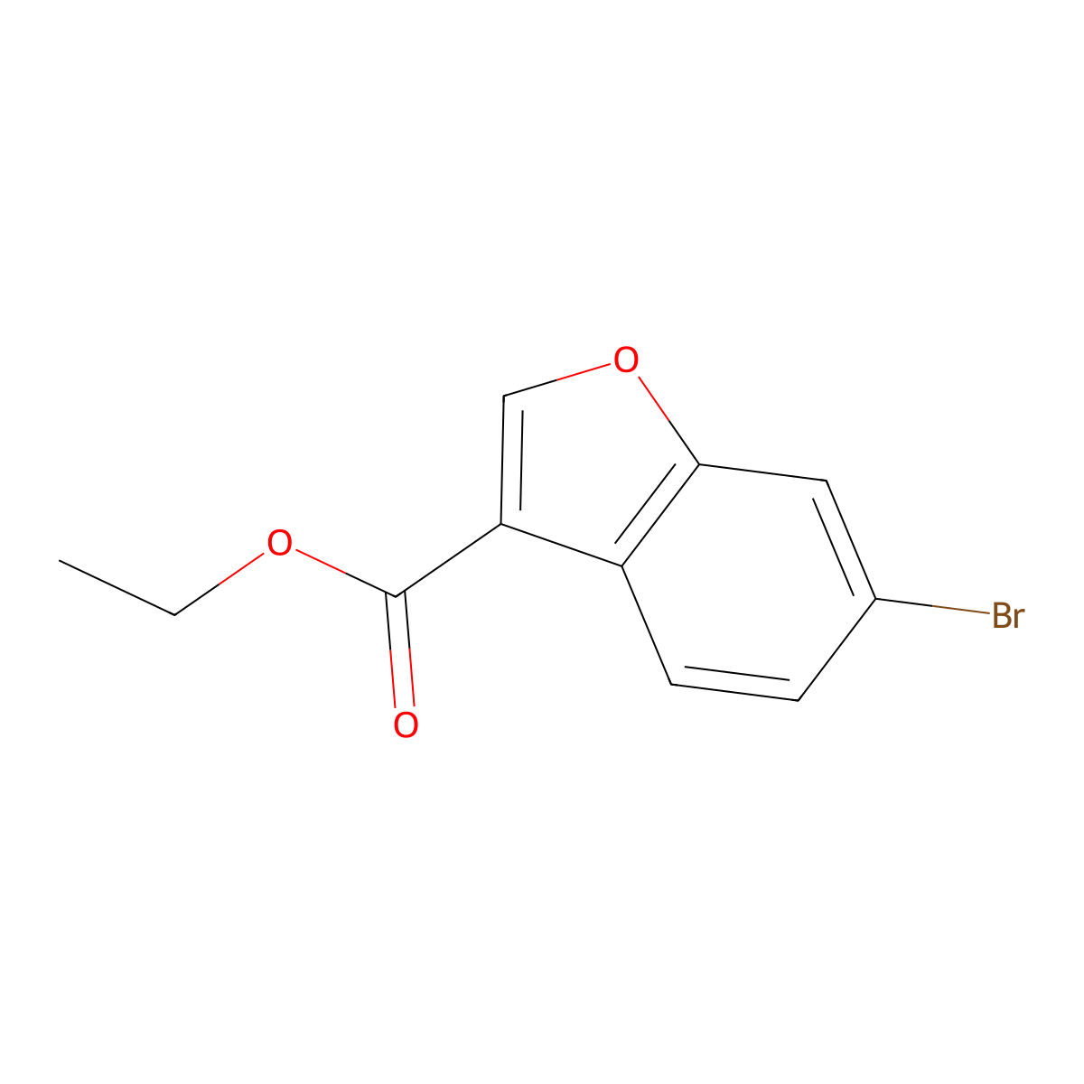 Ethyl 6-bromobenzofuran-3-carboxylate molecular structure, CAS 1260799-56-1