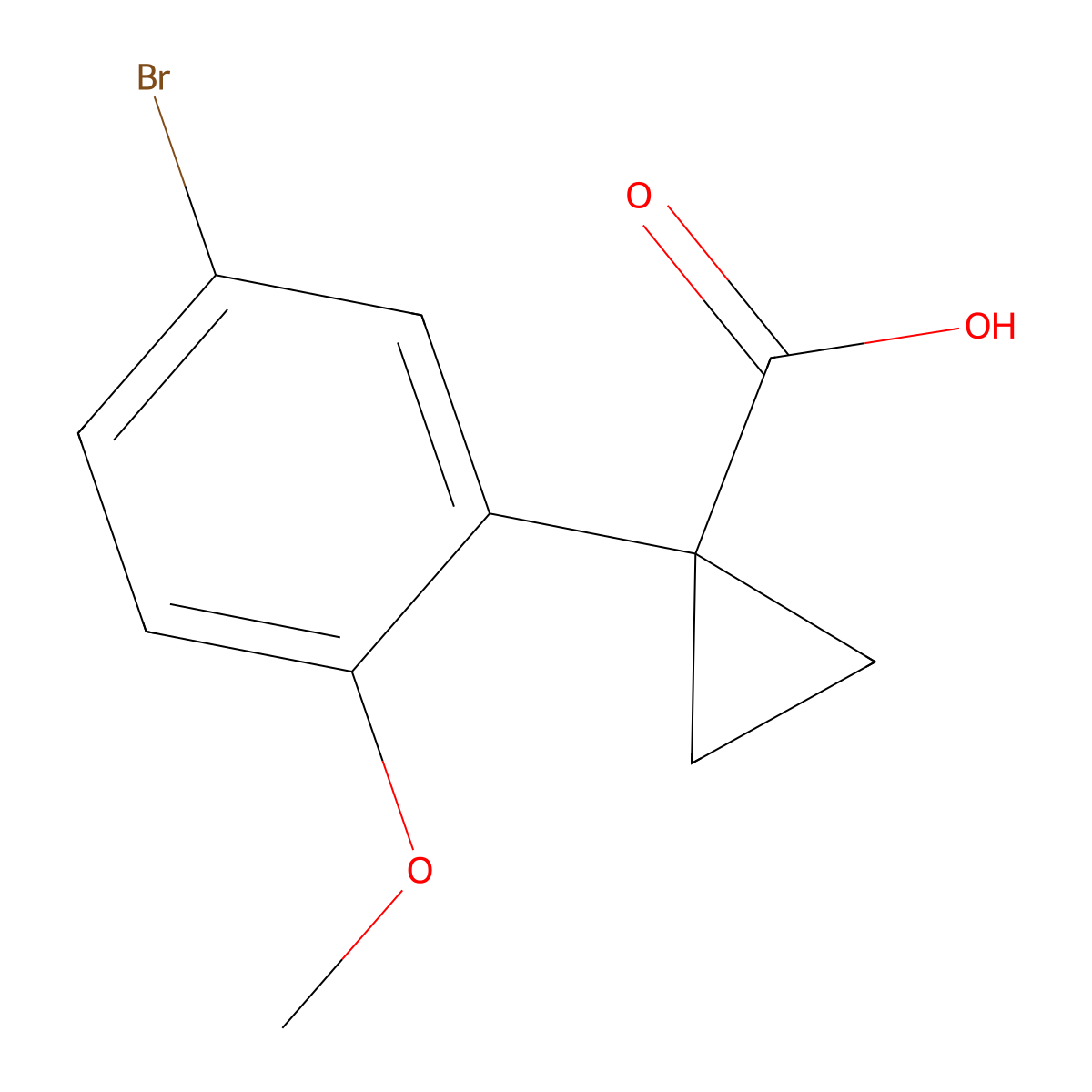 1-(5-Bromo-2-methoxyphenyl)cyclopropane-1-carboxylic acid molecular structure, CAS 1260799-75-4