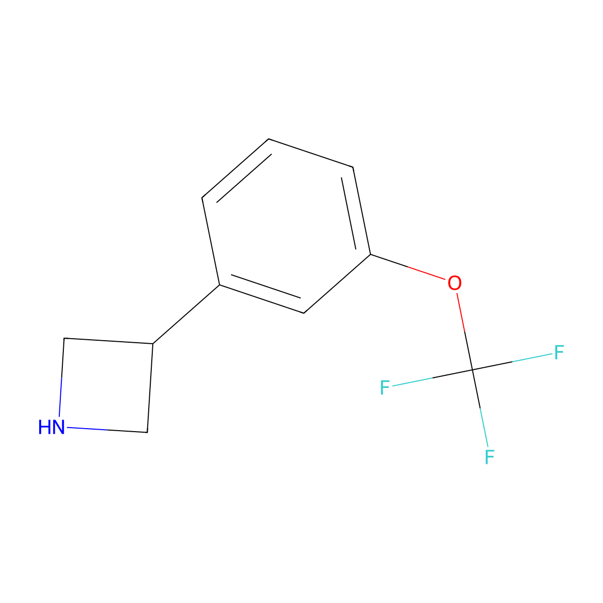 3-(3-(Trifluoromethoxy)phenyl)azetidine molecular structure, CAS 1260799-94-7