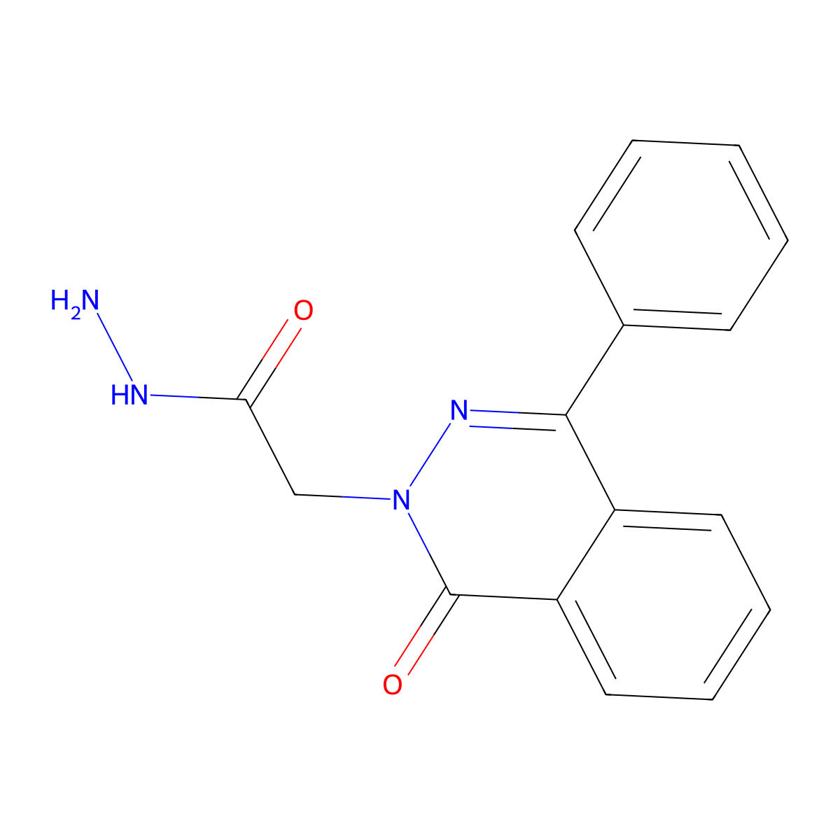 2-(1-Oxo-4-phenyl-2(1H)-phthalazinyl)acetohydrazide molecular structure, CAS 126080-81-7