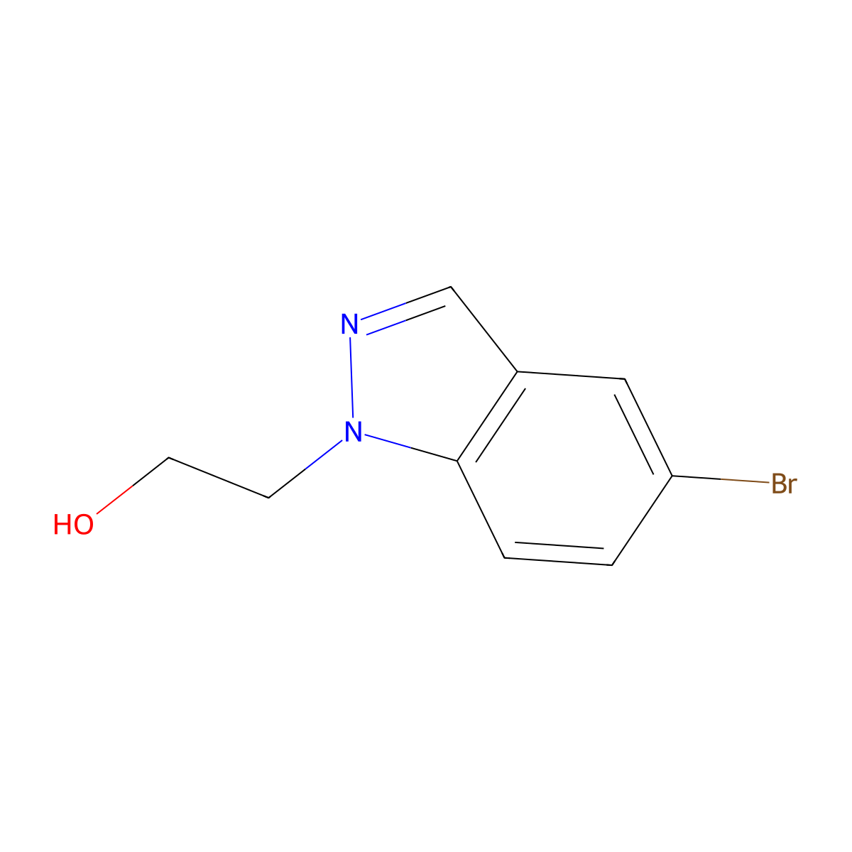 2-(5-Bromo-1H-indazol-1-yl)ethan-1-ol molecular structure, CAS 1260800-59-6