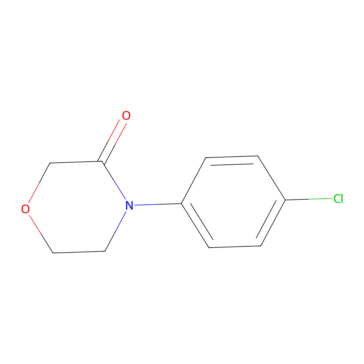 4-(4-Chlorophenyl)morpholin-3-one molecular structure, CAS 1260800-86-9