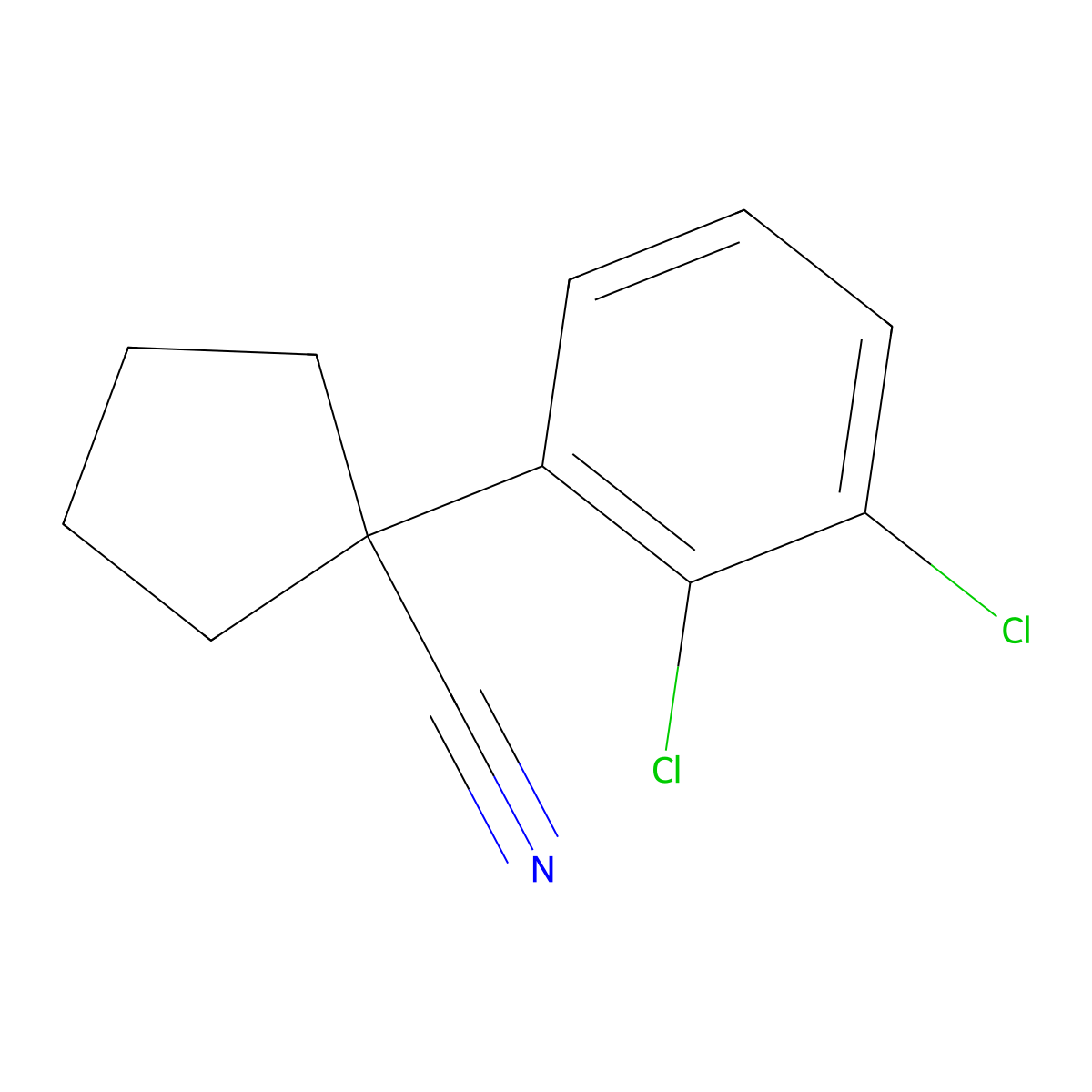 1-(2,3-Dichlorophenyl)cyclopentanecarbonitrile molecular structure, CAS 1260801-11-3
