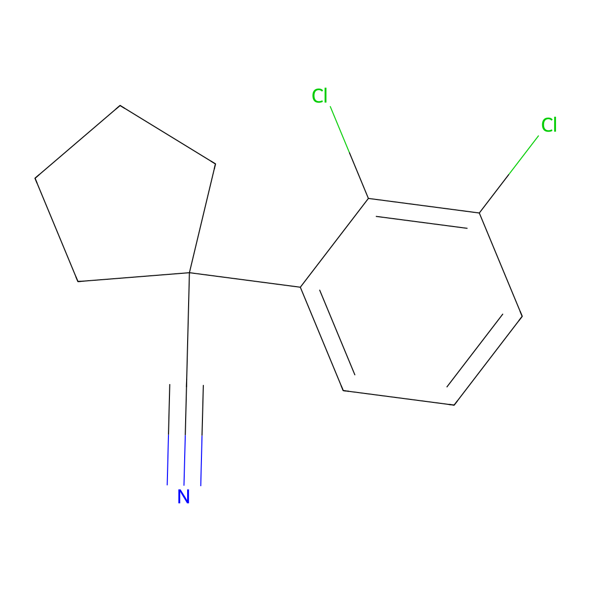 1-(2,3-Dichlorophenyl)cyclopentanecarbonitrile molecular structure, CAS 1260801-11-3