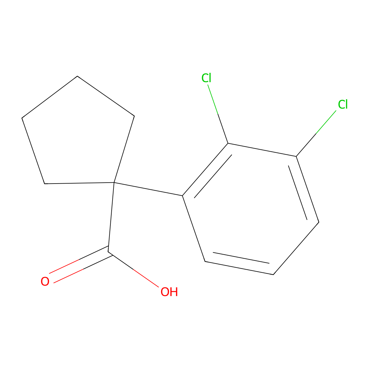 1-(2,3-Dichlorophenyl)cyclopentanecarboxylic Acid molecular structure, CAS 1260801-73-7