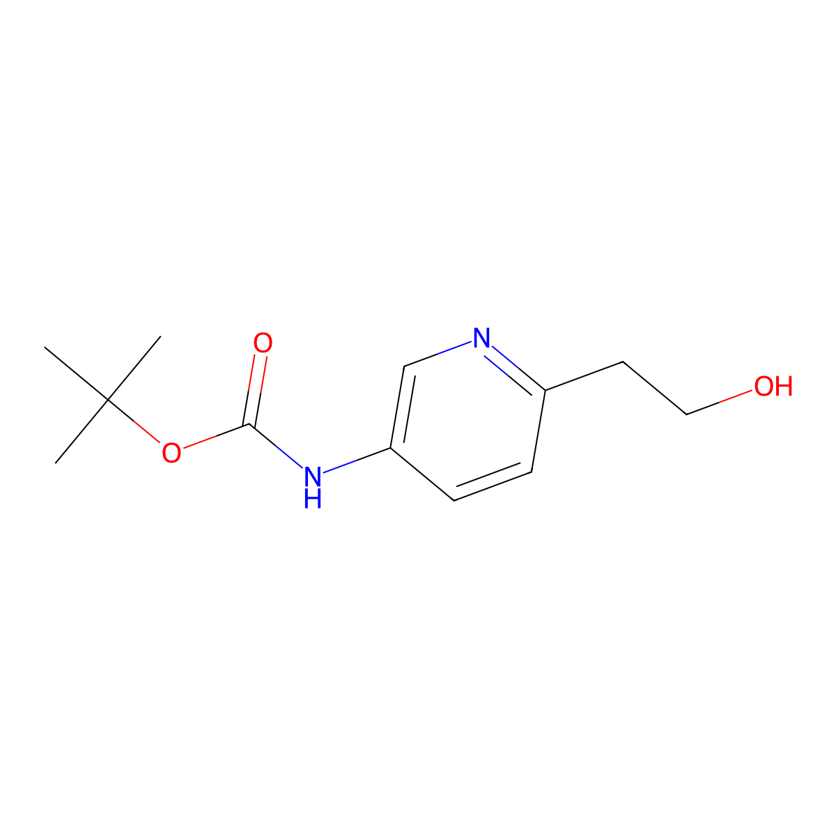 5-(Boc-amino)pyridine-2-ethanol molecular structure, CAS 1260802-13-8
