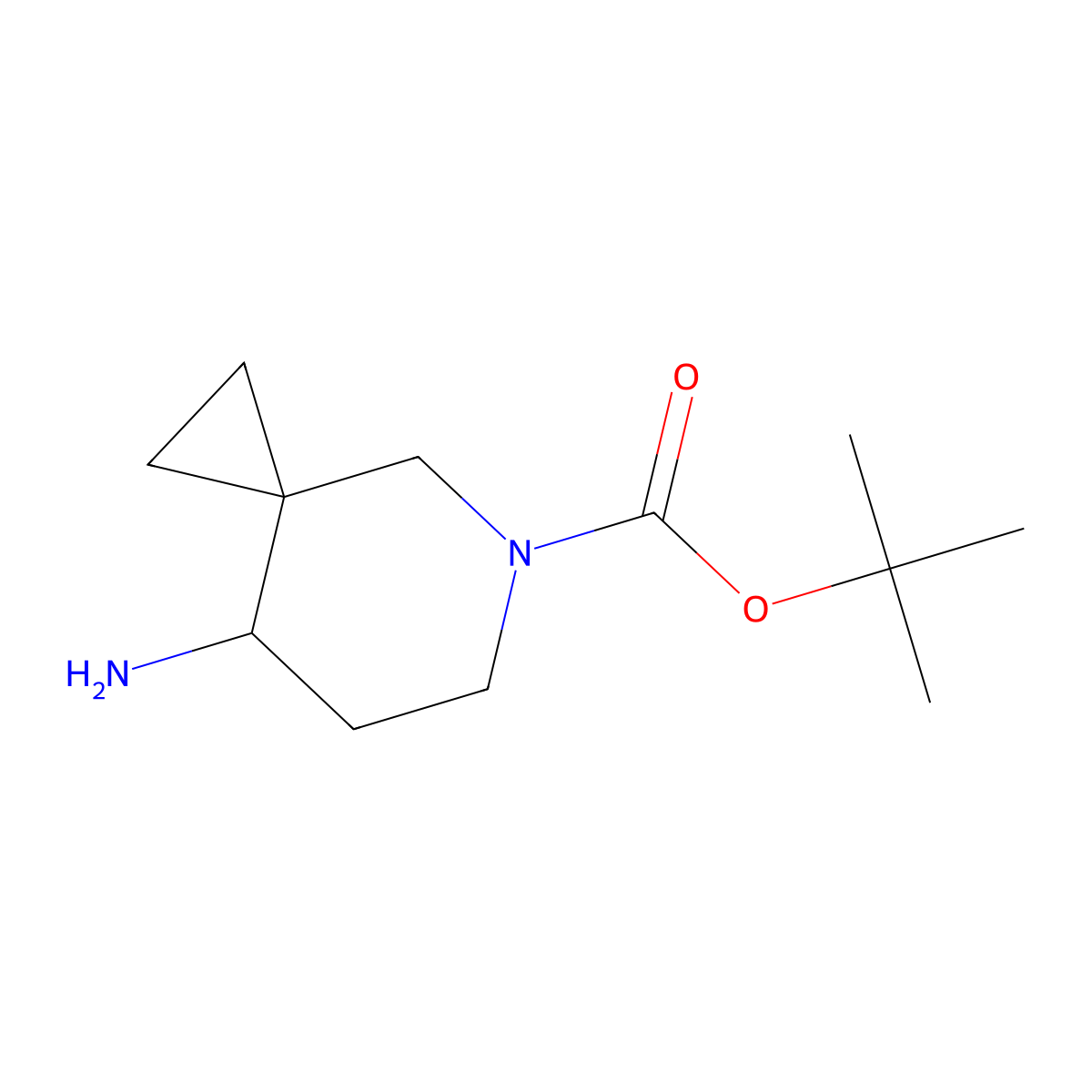 tert-Butyl 8-amino-5-azaspiro[2.5]octane-5-carboxylate molecular structure, CAS 1260802-34-3