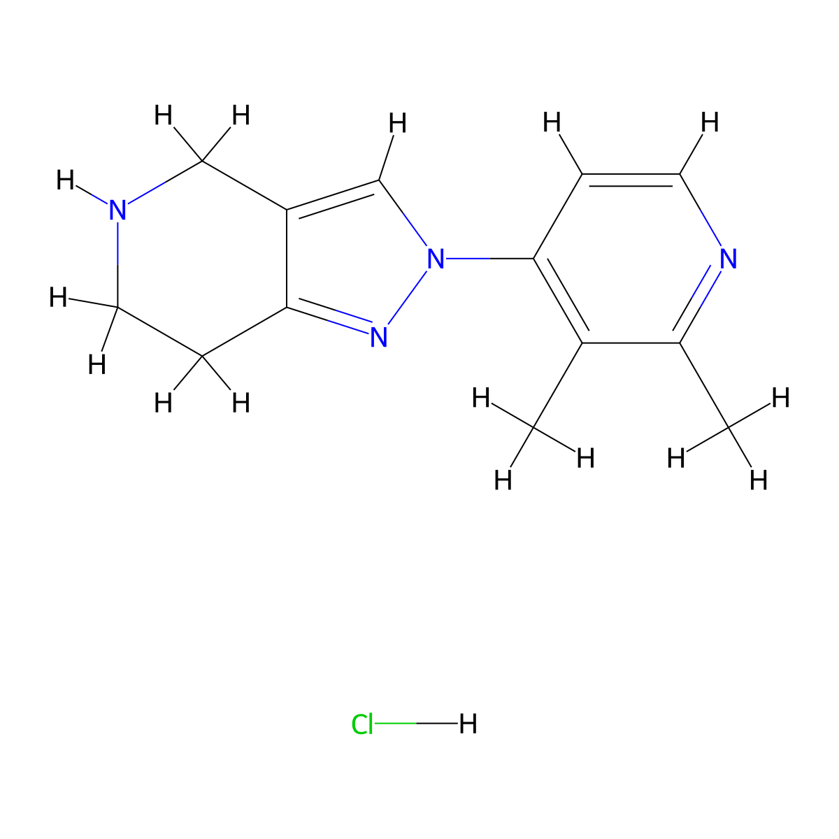 2-(2,3-Dimethylpyridin-4-yl)-4,5,6,7-tetrahydro-2H-pyrazolo[4,3-c]pyridine hydrochloride molecular structure, CAS 1260802-93-4