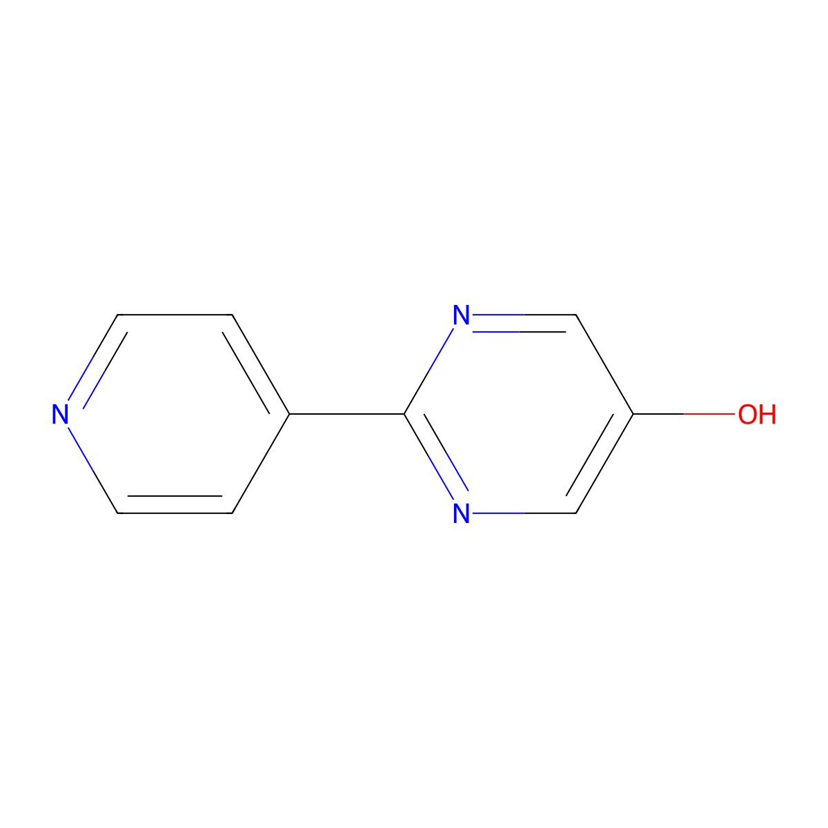 5-Hydroxy-2-(4-pyridyl)pyrimidine molecular structure, CAS 1260803-15-3