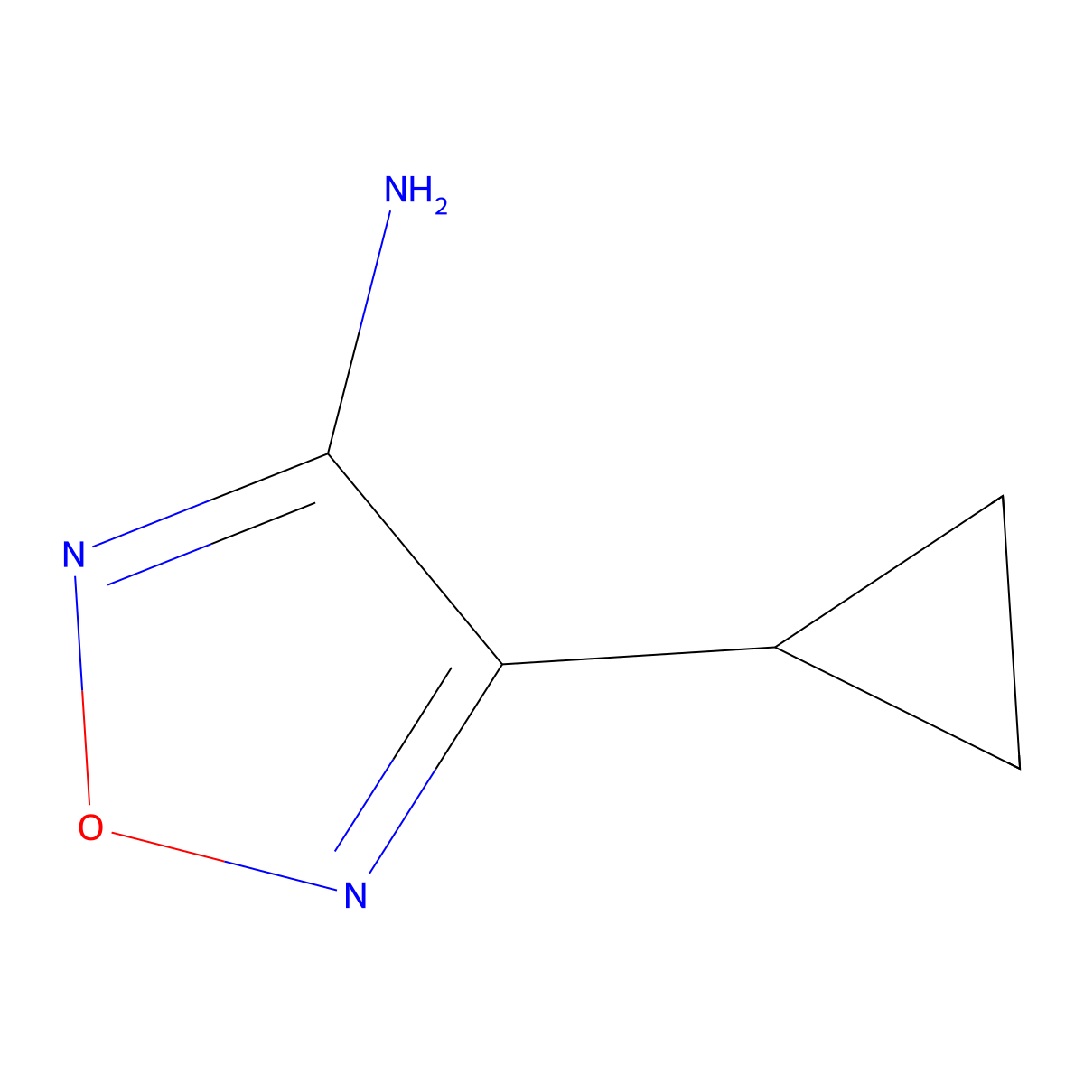 4-Cyclopropyl-1,2,5-oxadiazol-3-amine molecular structure, CAS 1260803-29-9