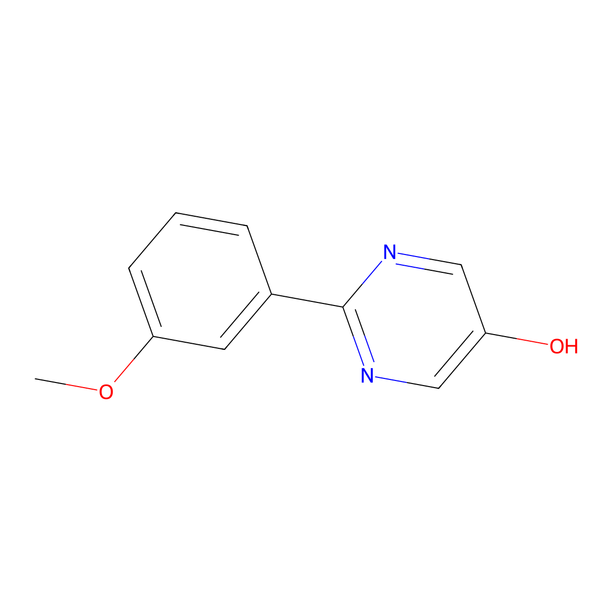 2-(3-Methoxyphenyl)pyrimidin-5-ol molecular structure, CAS 1260803-68-6