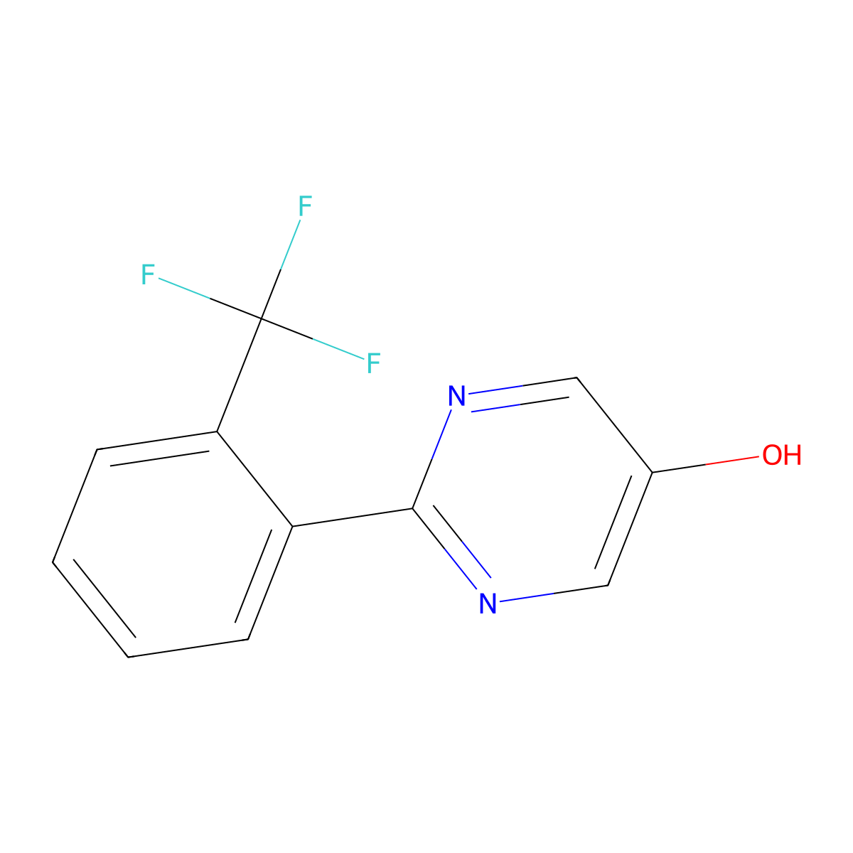 5-Hydroxy-2-(2-trifluoromethylphenyl)pyrimidine molecular structure, CAS 1260803-71-1