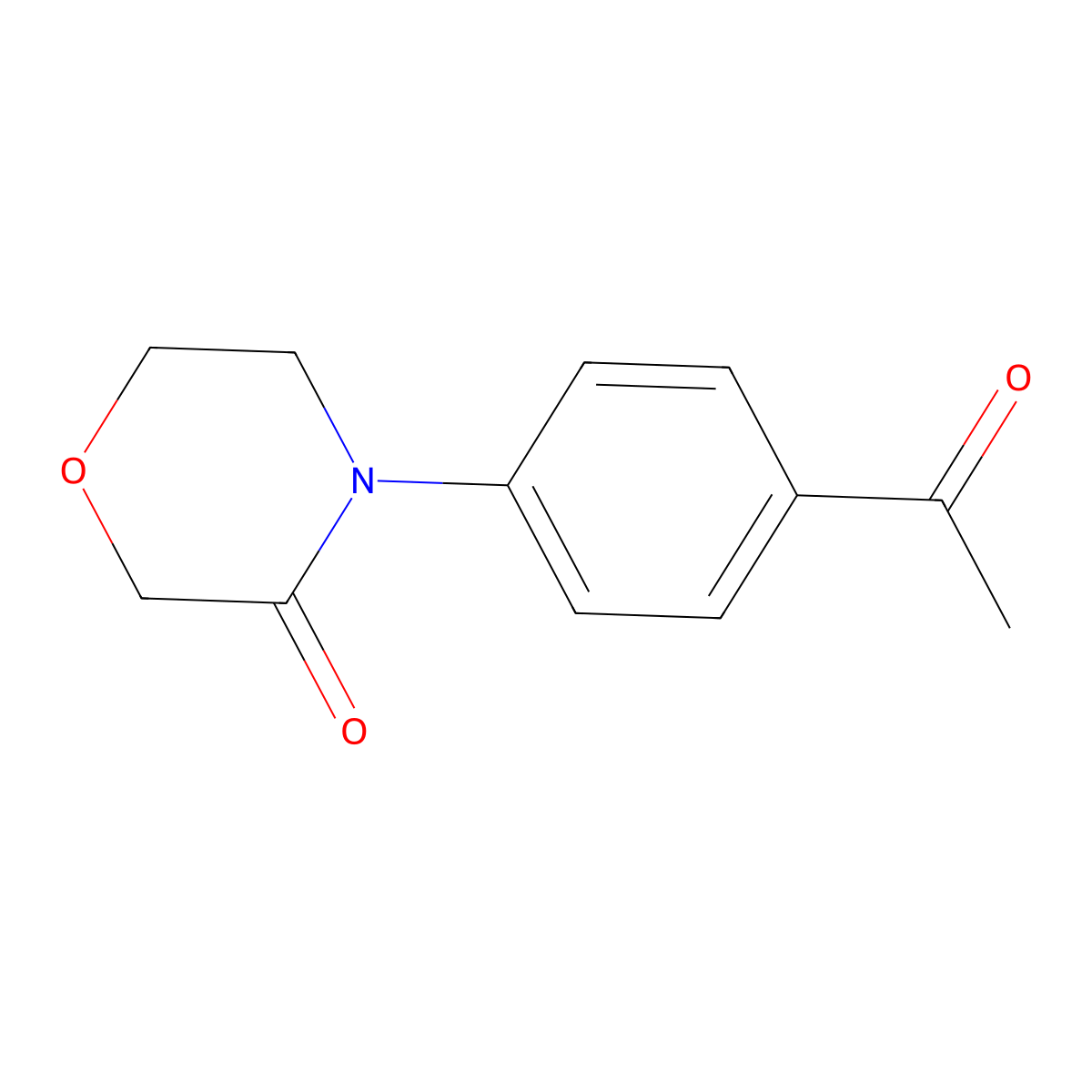 4-(4-Acetylphenyl)morpholin-3-one molecular structure, CAS 1260803-93-7