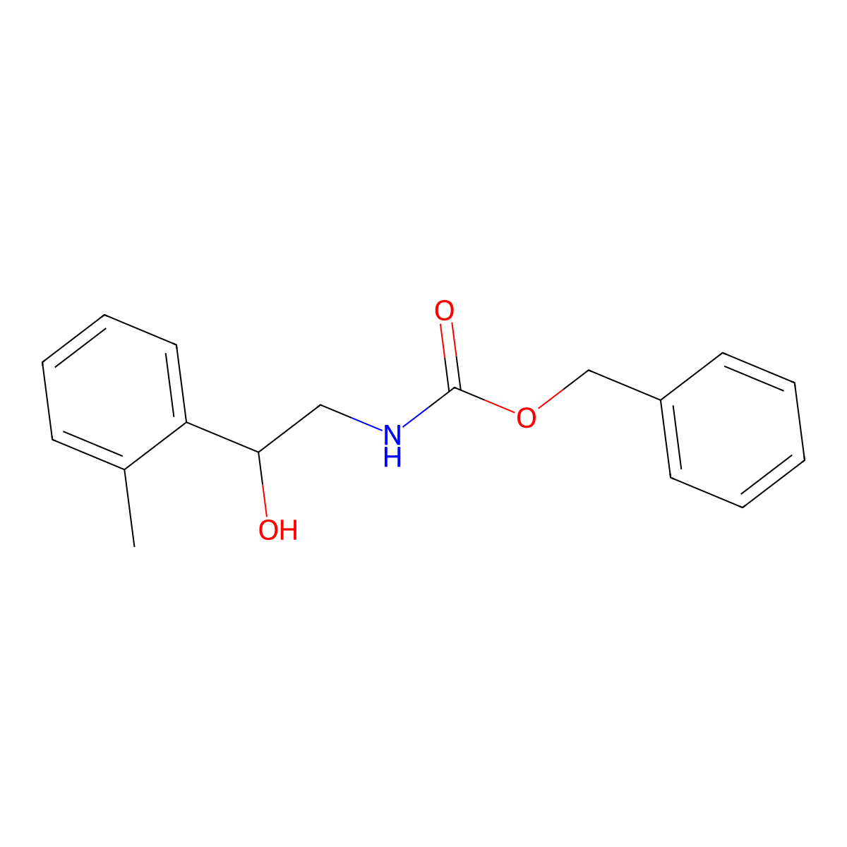 Benzyl N-[2-hydroxy-2-(2-methylphenyl)ethyl]carbamate molecular structure, CAS 1260805-42-2