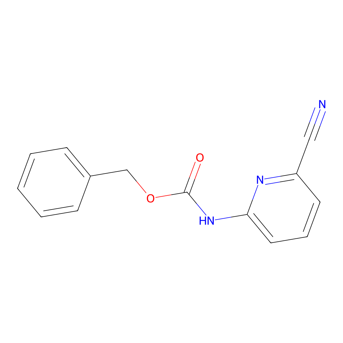 benzyl N-(6-cyanopyridin-2-yl)carbamate molecular structure, CAS 1260806-10-7