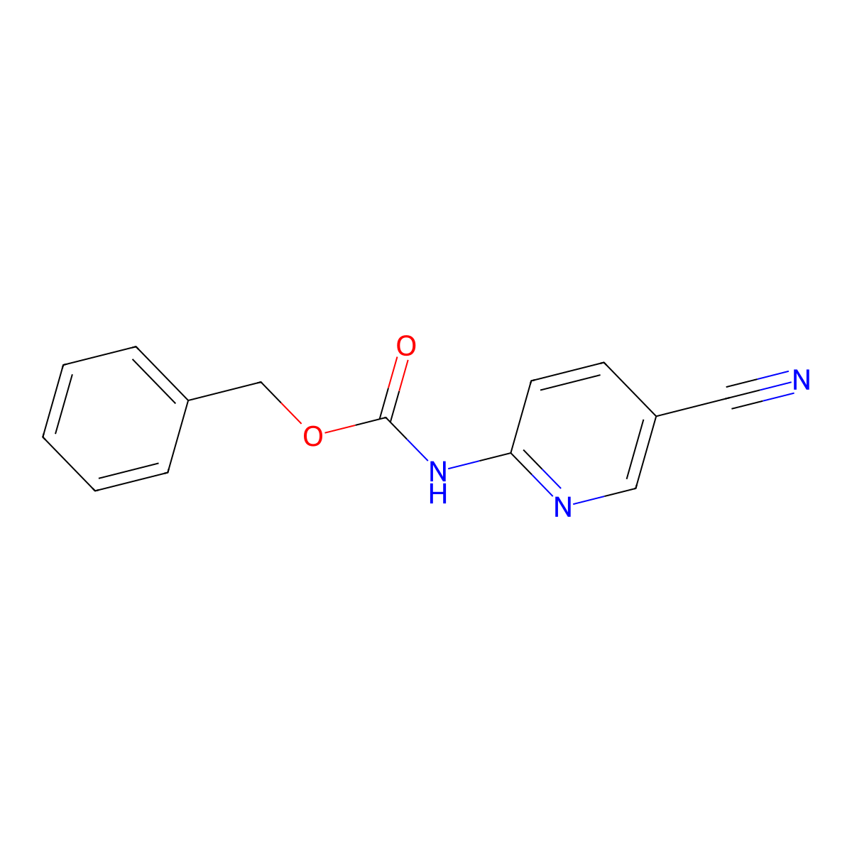 Benzyl (5-cyanopyridin-2-yl)carbamate molecular structure, CAS 1260806-15-2