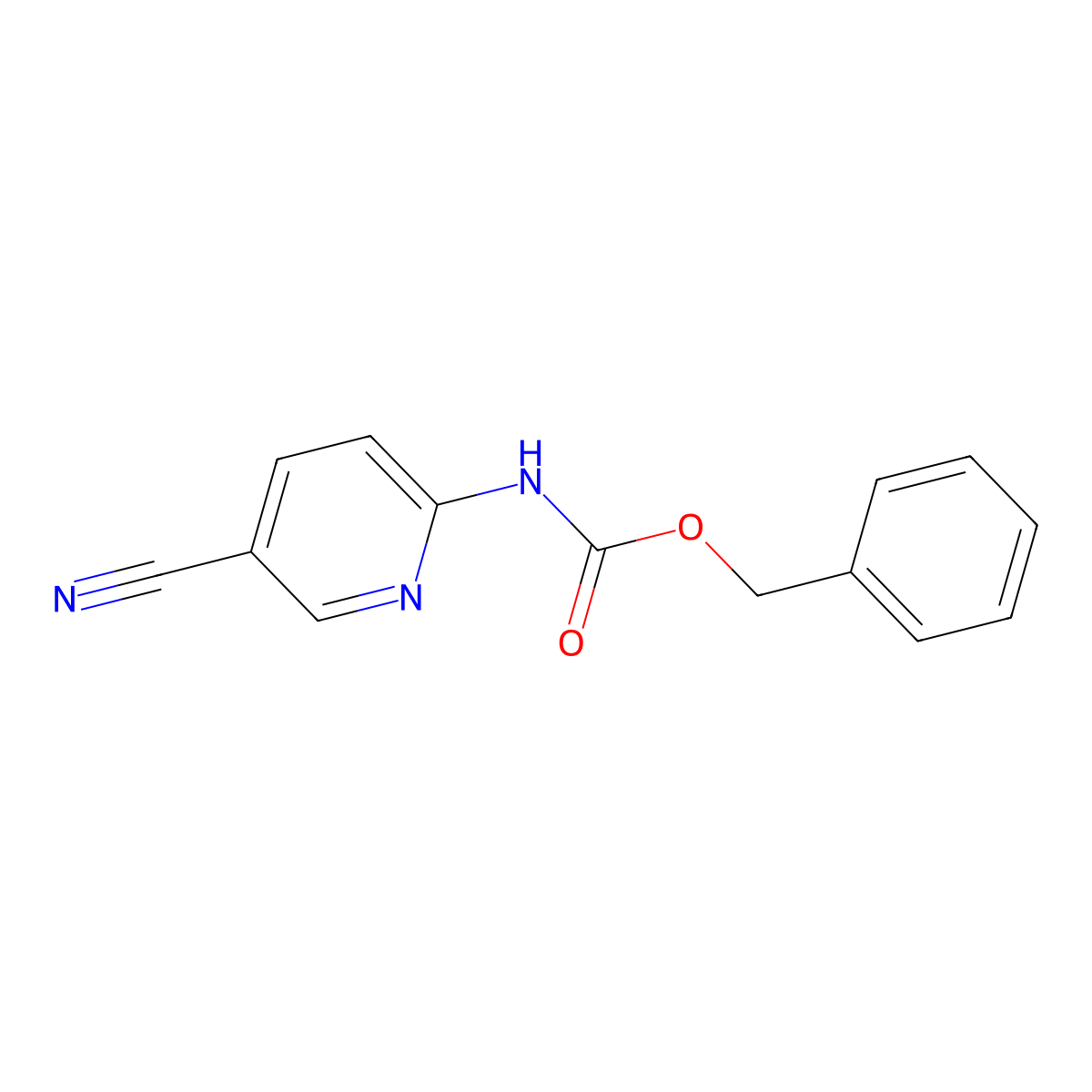 Benzyl (5-cyanopyridin-2-yl)carbamate molecular structure, CAS 1260806-15-2