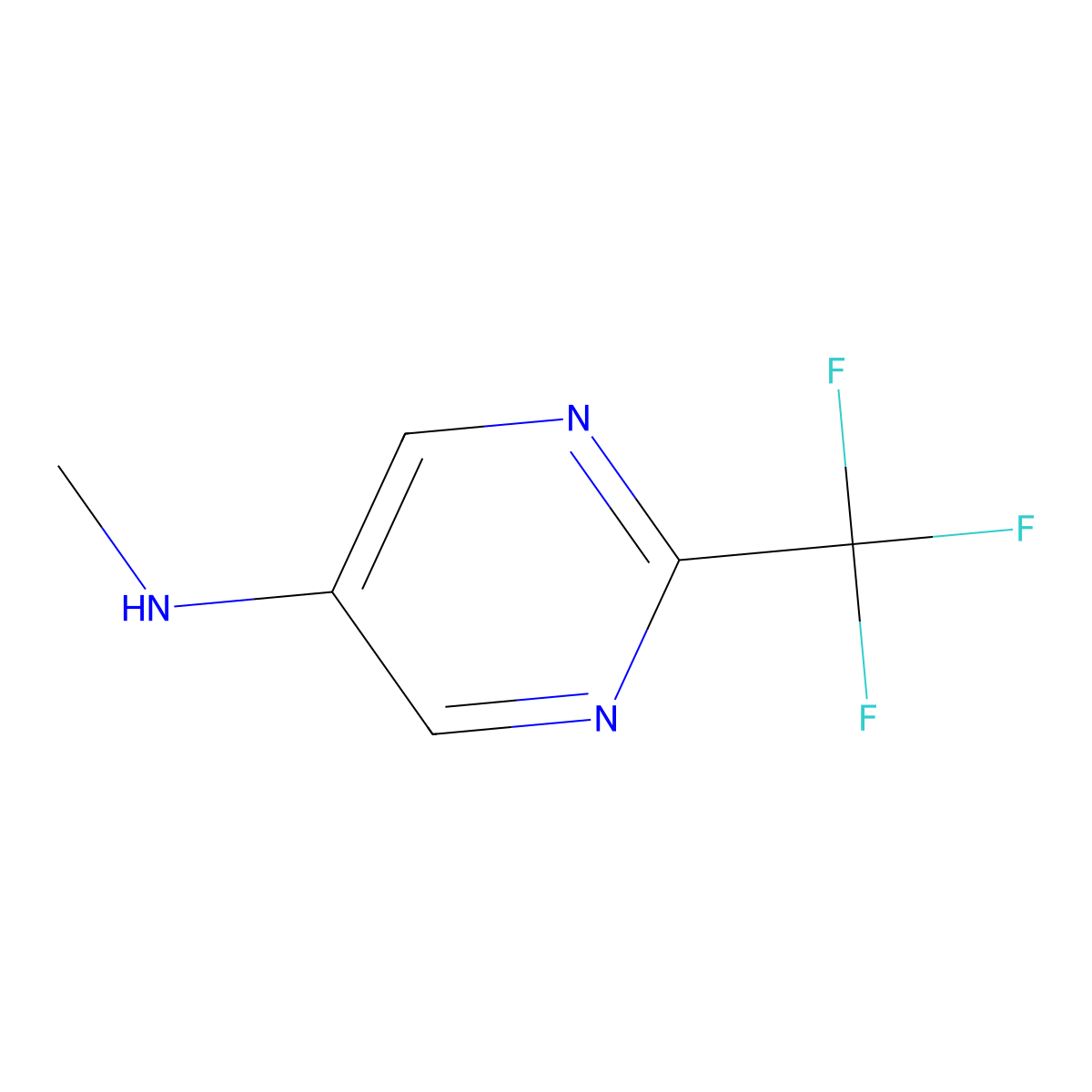 N-methyl-2-(trifluoromethyl)pyrimidin-5-amine molecular structure, CAS 1260806-87-8