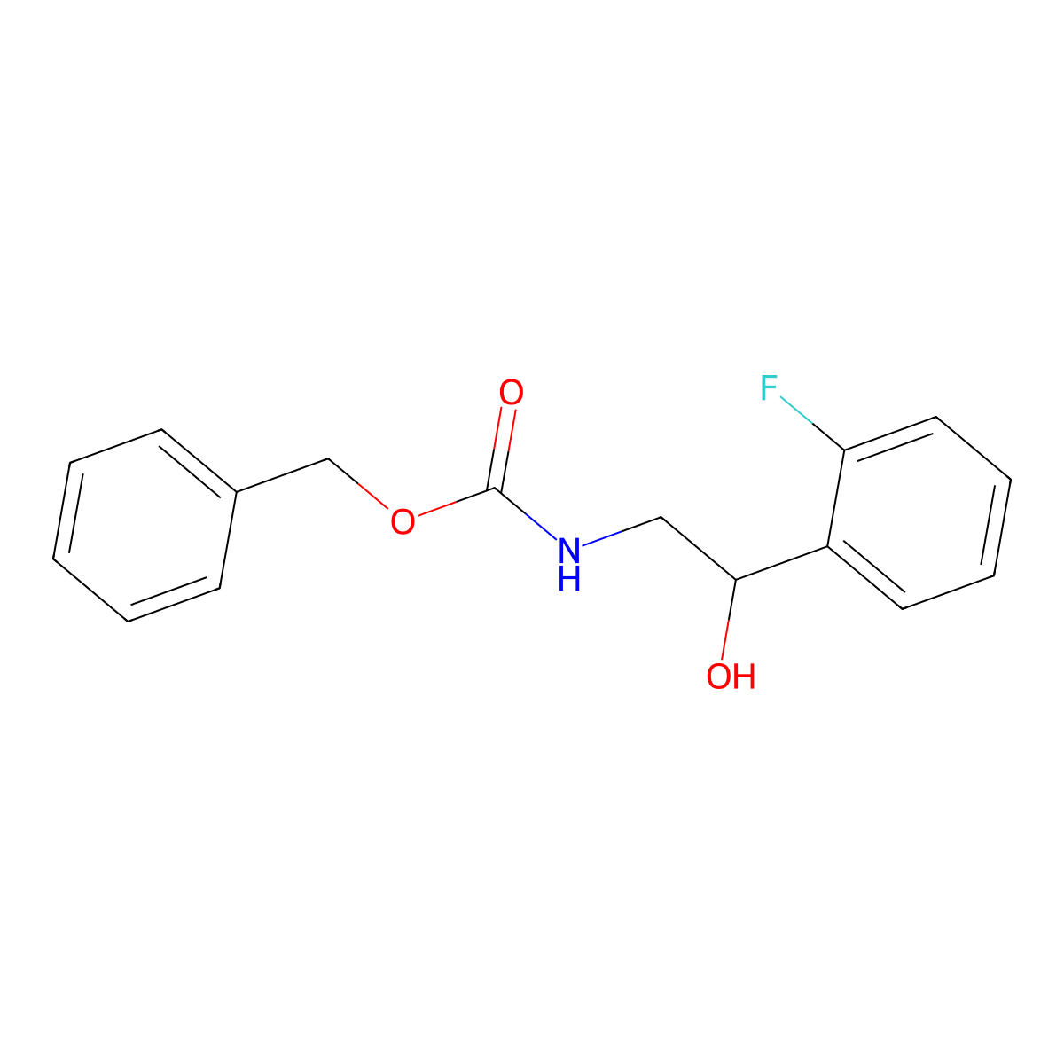 benzyl N-[2-(2-fluorophenyl)-2-hydroxyethyl]carbamate molecular structure, CAS 1260807-23-5