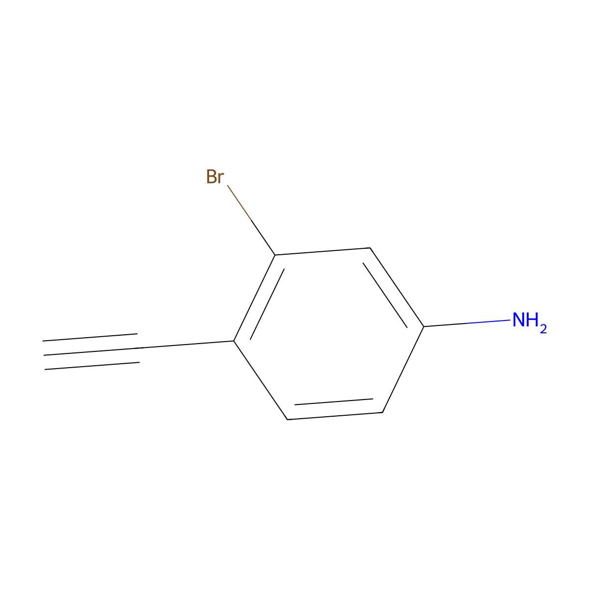 3-Bromo-4-ethynylaniline molecular structure, CAS 1260808-72-7